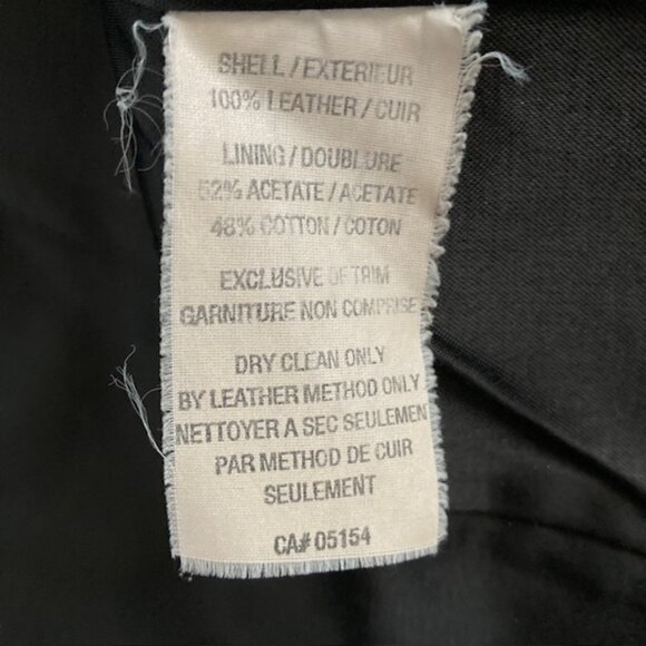 Women's small / petite vintage Esprit black leather bomber NICE htf - Picture 8 of 8